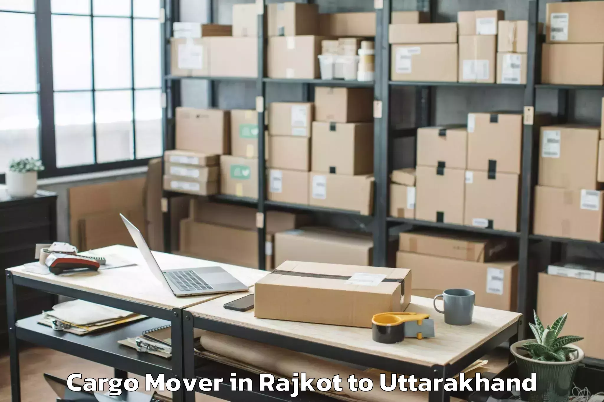 Top Rajkot to Gairsain Cargo Mover Available